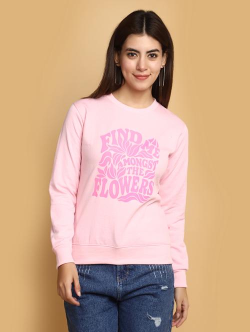 women front print  long sleeve sweatshirt - 20686414 - Very Small Image - 1