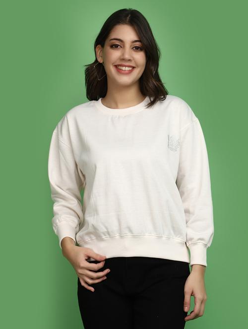 women front print long sleeve sweatshirt - 20686446 - Very Small Image - 1