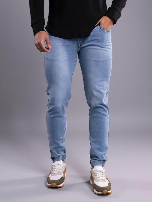 men solid mid rise jogger - 20686897 - Very Small Image - 1