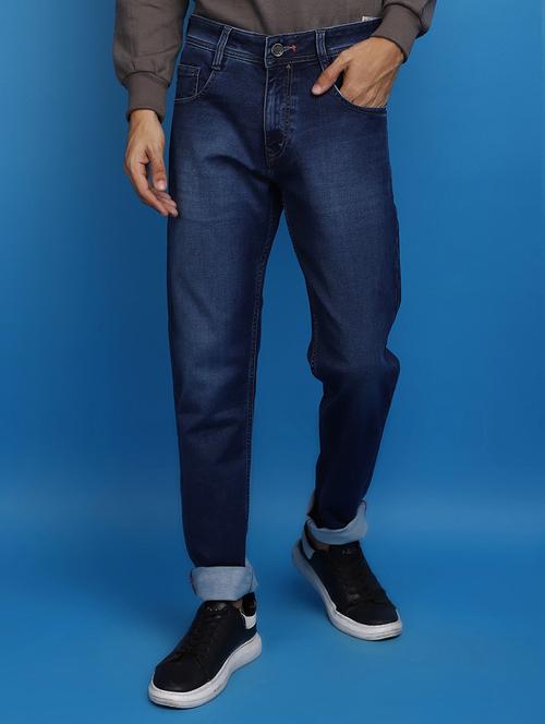 mens relaxed fit plain jeans - 20686931 - Very Small Image - 1