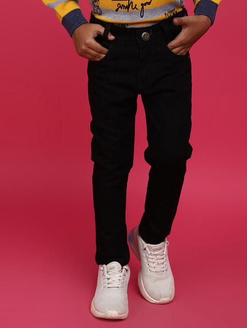 boy's plain slim fit jeans - 20686980 - Very Small Image - 1