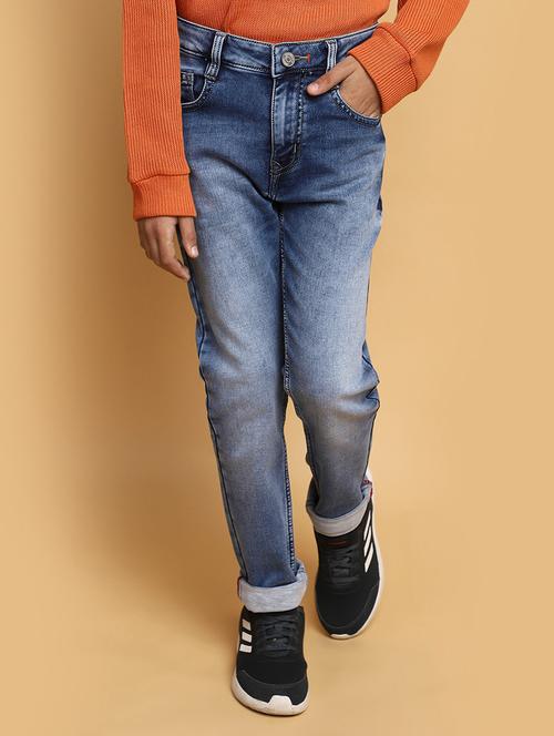 boy's plain slim fit jeans - 20687011 - Very Small Image - 1