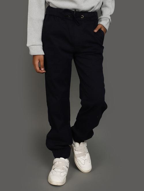 boys mid rise solid joggers  - 20687050 - Very Small Image - 1