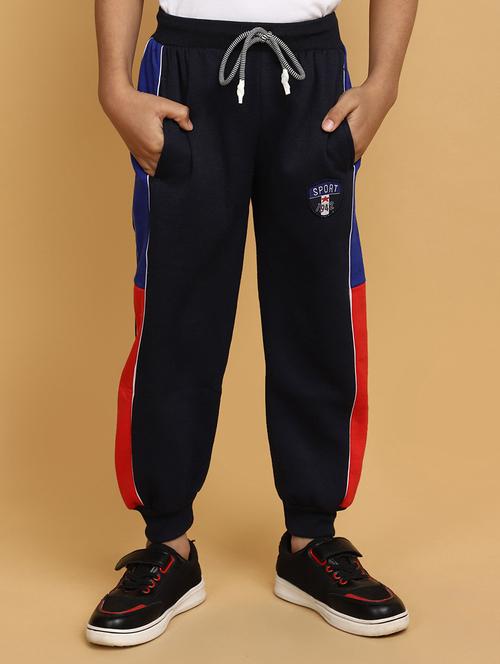 boys mid rise cotton track pant - 20687068 - Very Small Image - 1