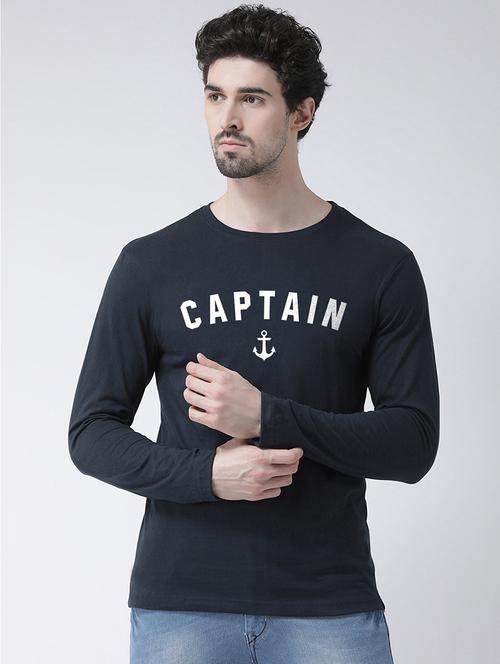 men round neck chest print t-shirt - 20687082 - Very Small Image - 1