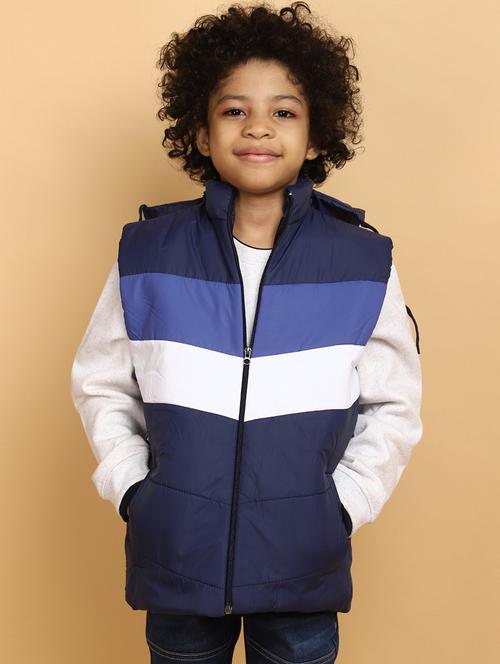 boys color block quilted jacket - 20687252 - Very Small Image - 1