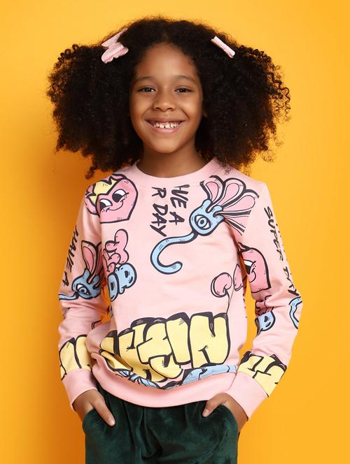 rosewater graphic print round neck tees - 20687439 - Very Small Image - 1