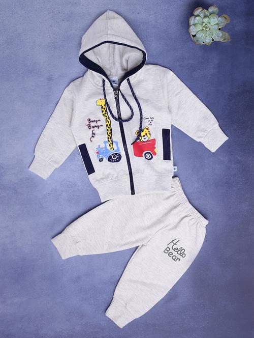 kids long sleeve woolen full lenght twin set - 20687634 - Very Small Image - 1