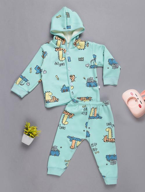 green wool blend suit sets twin & dungree - 20687650 - Very Small Image - 1