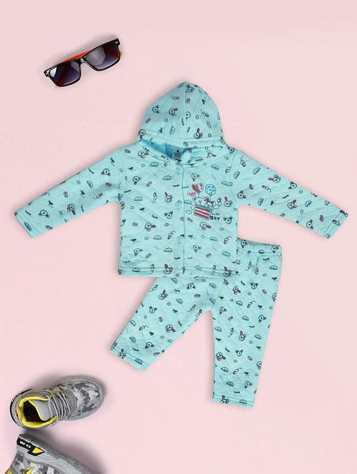 kids woolen full lenght twin set - 20687720 - Very Small Image - 1