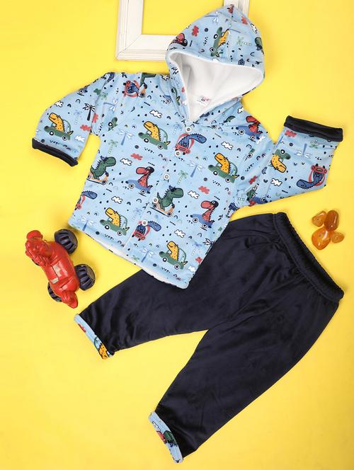 kids woolen full lenght twin set - 20687733 - Very Small Image - 1