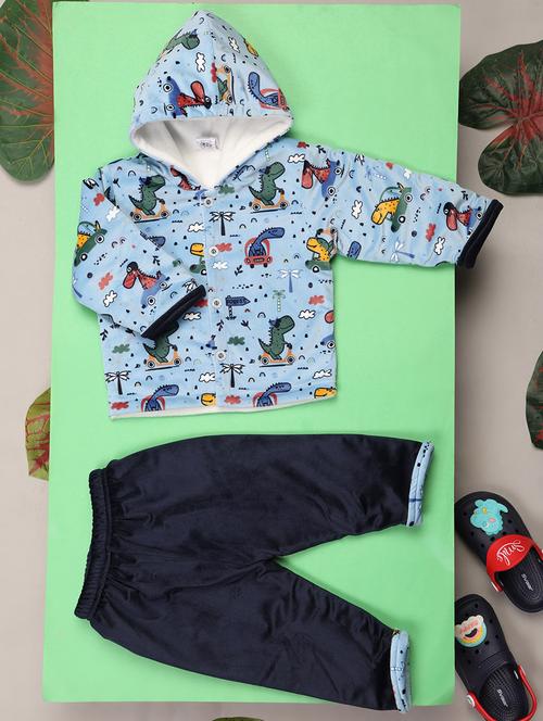 kids woolen full lenght twin set - 20687760 - Very Small Image - 1