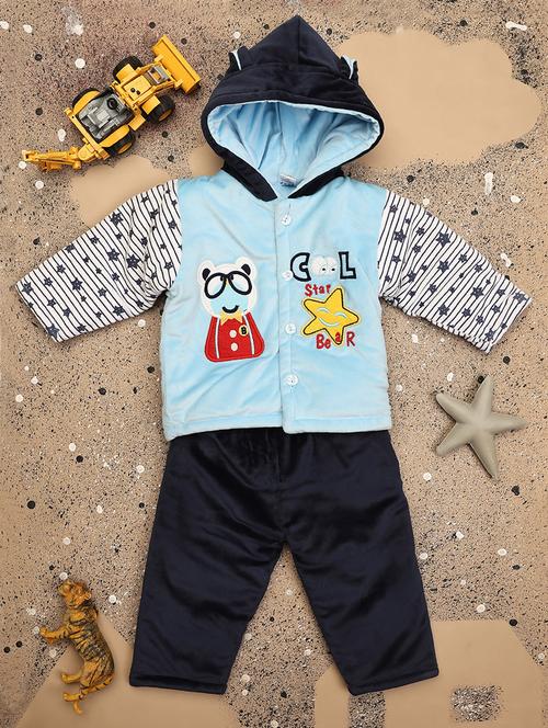 kids woolen full lenght twin set - 20687764 - Very Small Image - 1