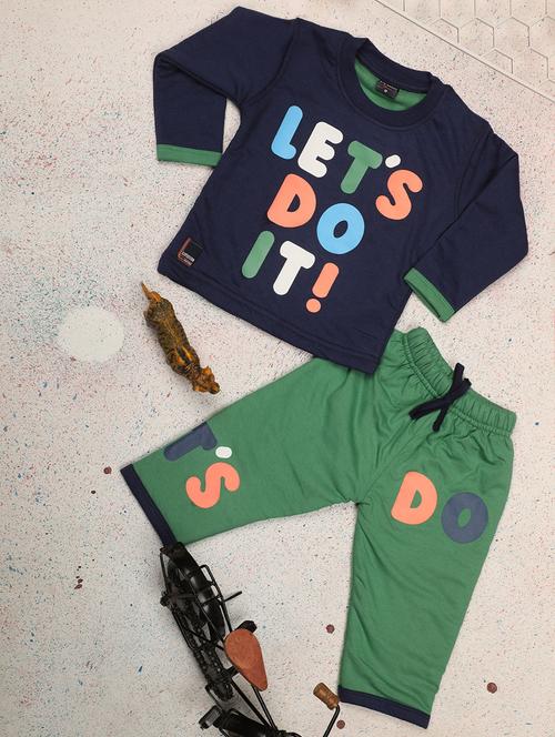 kids wool blend full lenght twin set - 20687823 - Very Small Image - 1