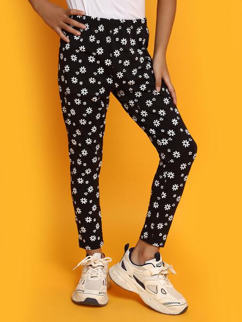 black florals printed legging - 20687954 - Very Small Image - 1