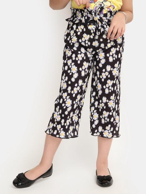 black floral printed palazzo - 20687976 - Very Small Image - 1