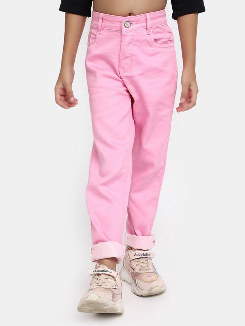 girls pink solid mid rise jeans - 20688048 - Very Small Image - 1