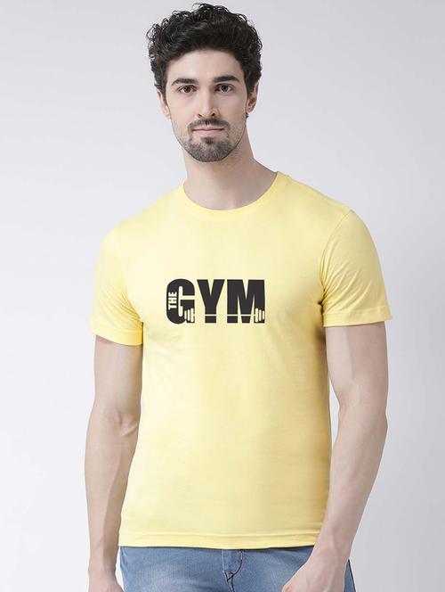 men round neck chest print t-shirt - 20688128 - Very Small Image - 1