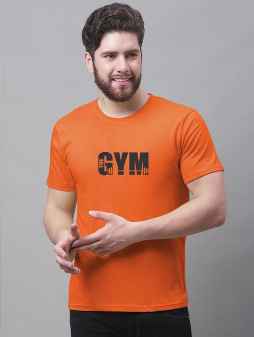 men round neck chest print t-shirt - 20688129 - Very Small Image - 1