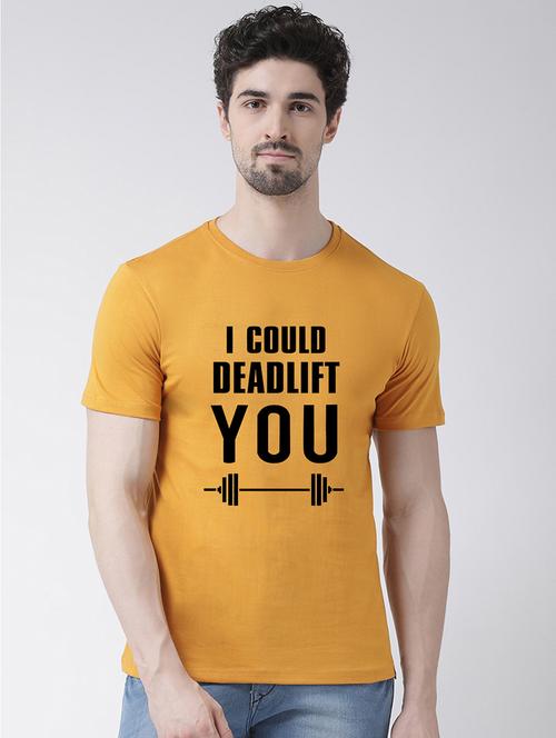 men round neck front print t-shirt - 20688141 - Very Small Image - 1