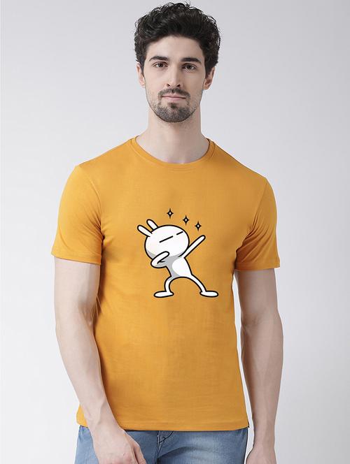 men round neck chest print t-shirt - 20688164 - Very Small Image - 1