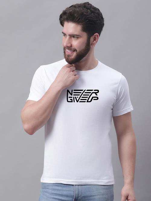 men round neck chest print t-shirt - 20688193 - Very Small Image - 1