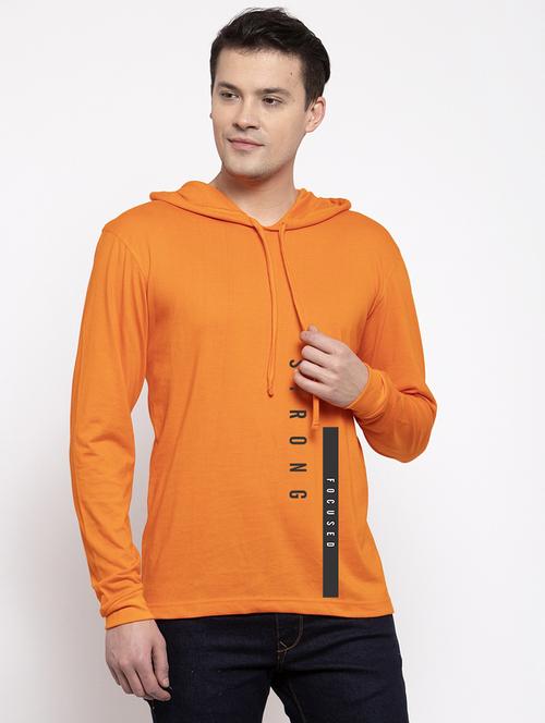 orange cotton chest print sweatshirt - 20688440 - Very Small Image - 1
