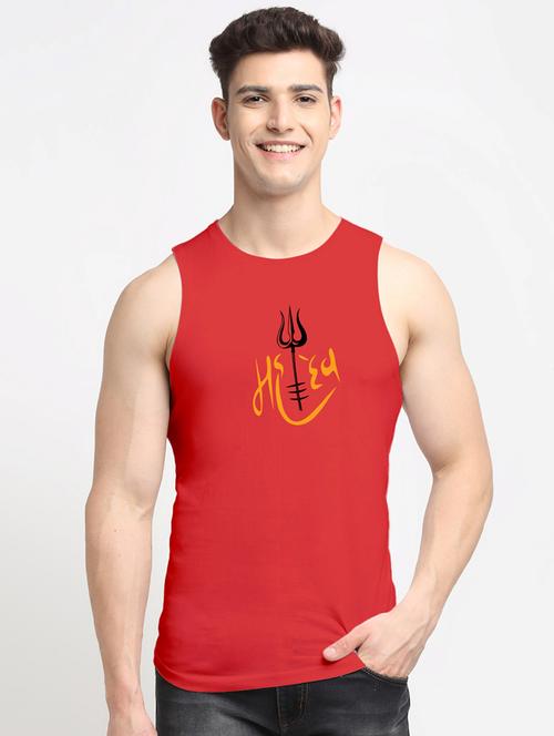 man printed sleeveless vest - 20688775 - Very Small Image - 1