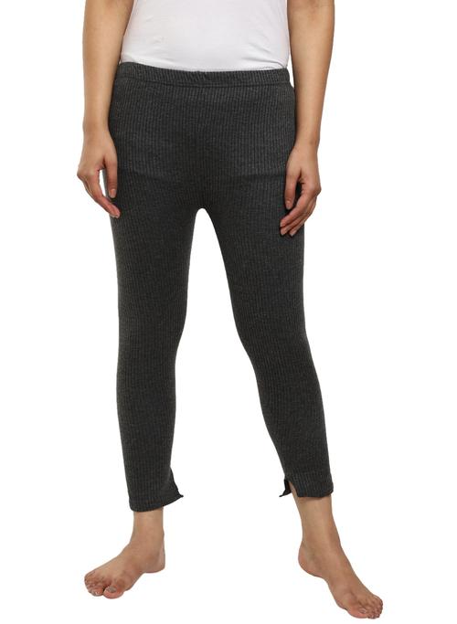 charcoal melange poly cotton thermals & inner wear - 20704992 - Very Small Image - 1