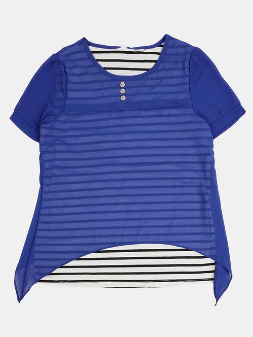 blue cotton regular top - 20709353 - Very Small Image - 1