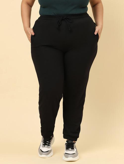 plus size women solid track pant - 20720109 - Very Small Image - 1