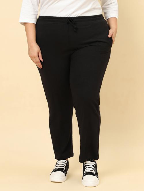plus size women solid track pant - 20720111 - Very Small Image - 1