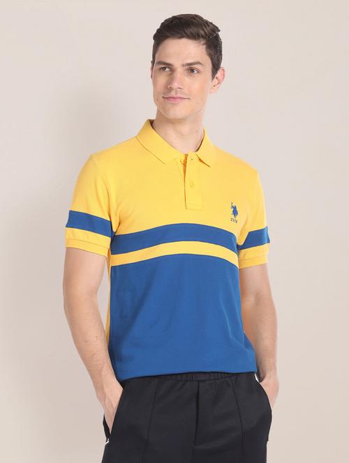 yellow cotton blend t-shirt - 20720536 - Very Small Image - 1