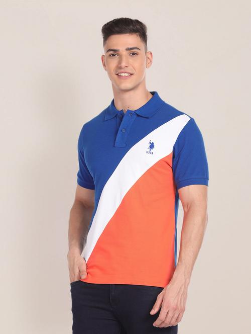 blue cotton blend t-shirt - 20720561 - Very Small Image - 1