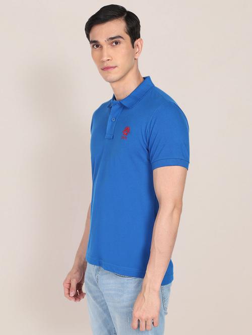 blue cotton blend t-shirt - 20720574 - Very Small Image - 1
