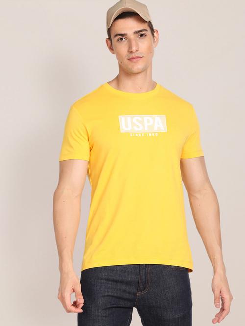 yellow cotton blend t-shirt - 20720607 - Very Small Image - 1