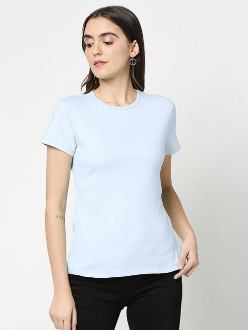light blue cotton regular t-shirt - 20722881 - Very Small Image - 1