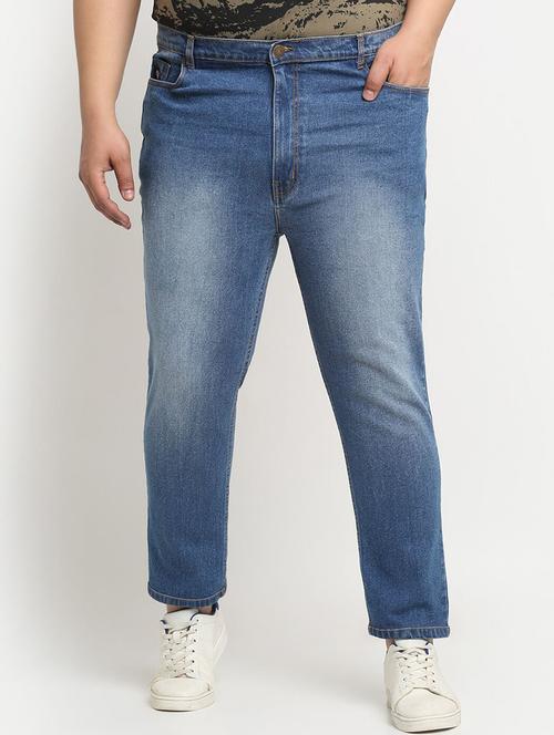 mens straight fit plain jeans - 20724078 - Very Small Image - 1