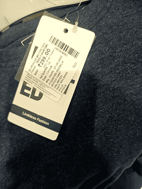 navy melange single jersey tshirt - 20724233 - Very Small Image - 1