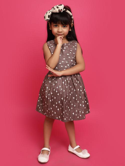 brown acrylic blend frock - 20724711 - Very Small Image - 1