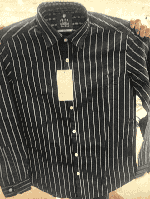 navy blue poplin casual shirt - 20725011 - Very Small Image - 1