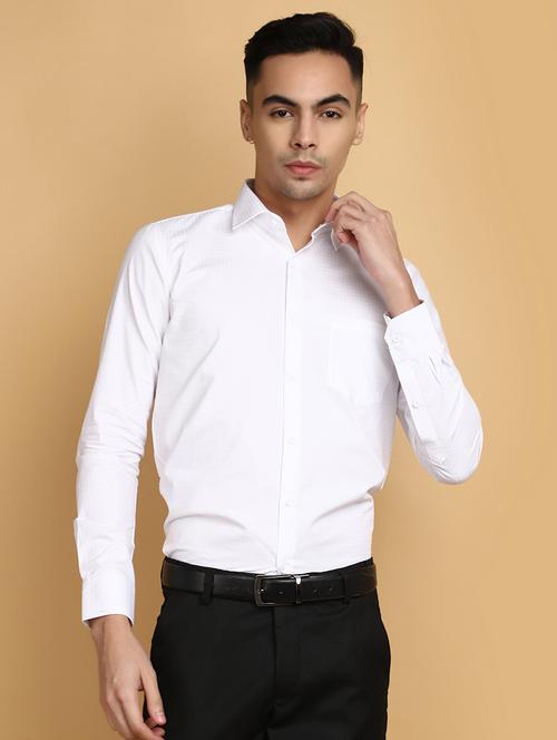men white regular fit plain formal shirt - 20725102 - Very Small Image - 1