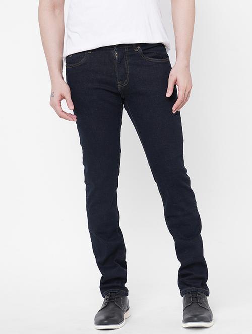 navy blue denim washed jeans - 20727250 - Very Small Image - 1