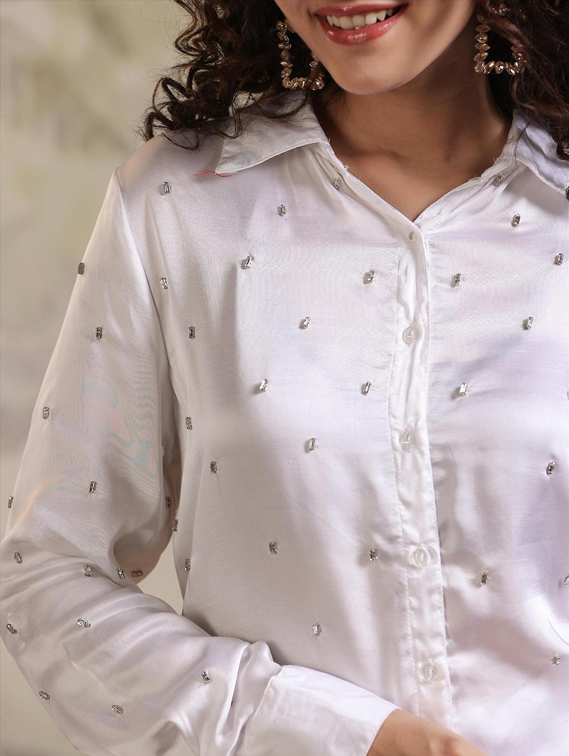 white shirt and palazzo co-ord set - 20727253 - Standard Image - 7