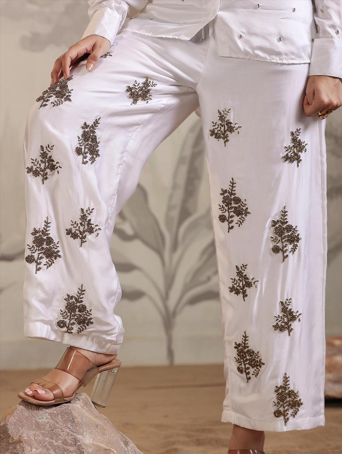 white shirt and palazzo co-ord set - 20727253 - Zoom Image - 8