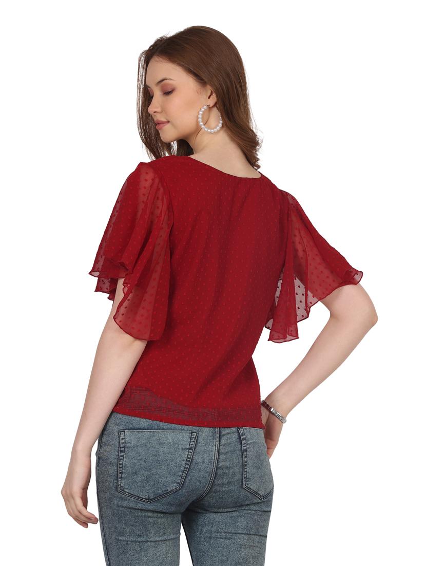 women self designed flared sleeves top - 20727821 - Zoom Image - 3