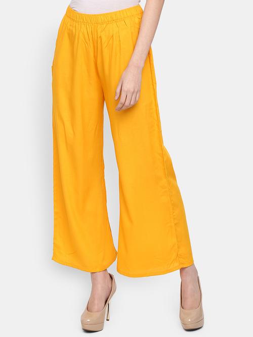 mid rise solid straight palazzo - 20727852 - Very Small Image - 1