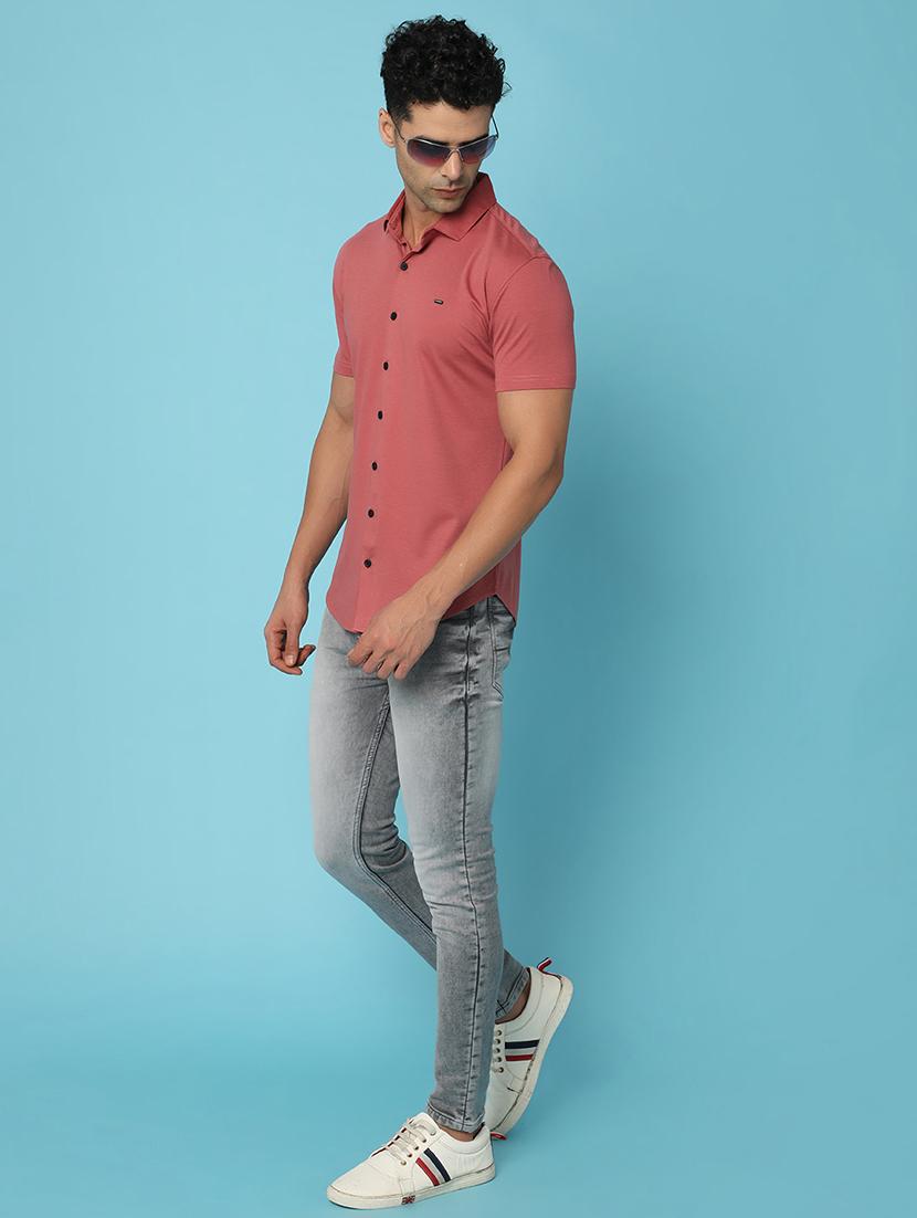 men short sleeved solid casual shirt - 20728172 - Zoom Image - 4