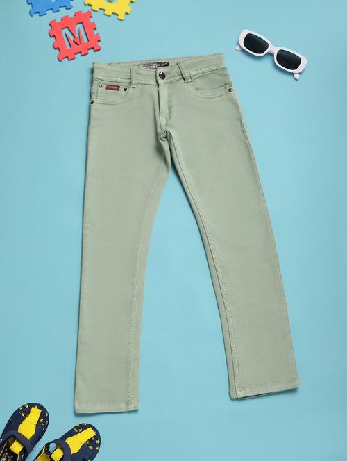 boys green solids plain jeans - 20728264 - Very Small Image - 1