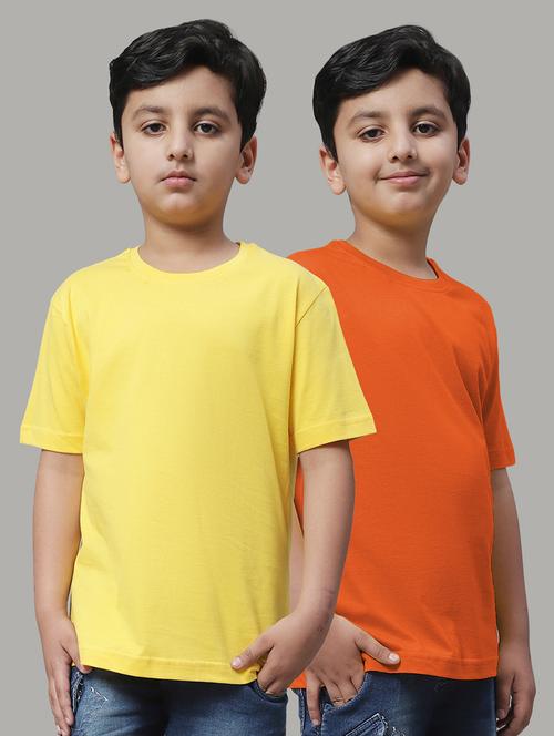 pack of 2  solid multi colored t-shirt - 20728634 - Very Small Image - 1